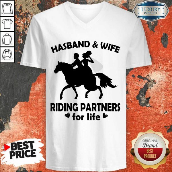 Horse Husband And Wife Riding Partners V-neck