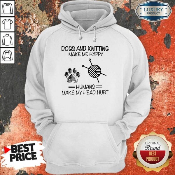 Hot Dog And Knitting Humans hoodie