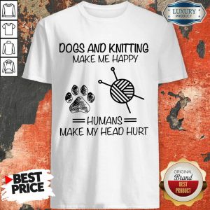 Hot Dog And Knitting Humans Shirt