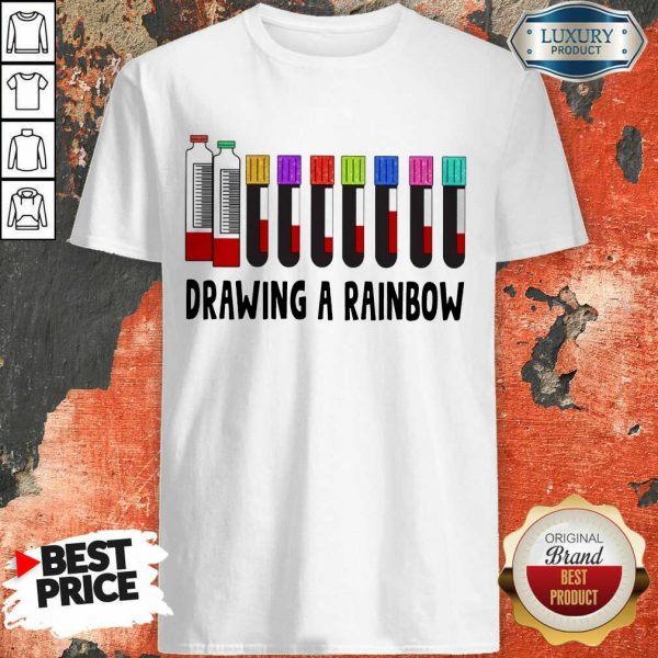 Hot Med Tech Drawing A Rainbow Shirt