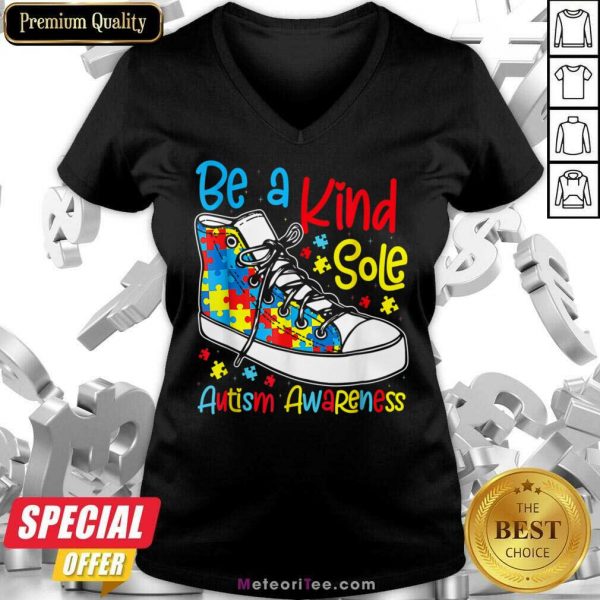 Be A Kind Sole Autism Awareness Converse V-neck