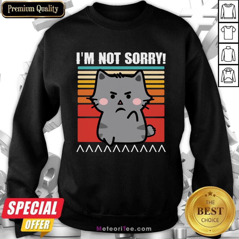 Cat I'm Not Sorry Vintage Sweatshirt