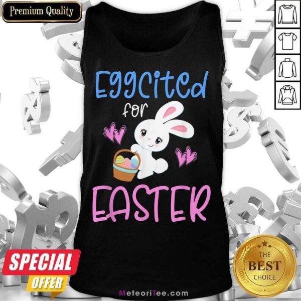 Eggcited For Easter Rabbit Tank Top