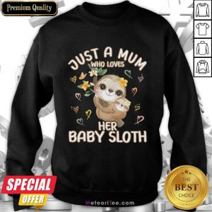 Just A Mum Who Love Her Baby Sloth Sweatshirt