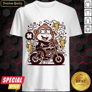 Monkey Motocrosser Banana Shirt