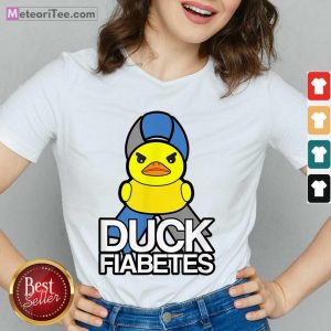 Diabetes Duck Fiabetes V-neck