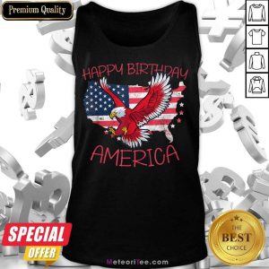 Happy Birthday American Flag Eagle Tank Top
