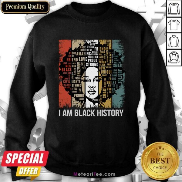I Am Black History Womens Vintage Sweatshirt