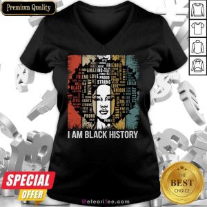 I Am Black History Womens Vintage V-neck