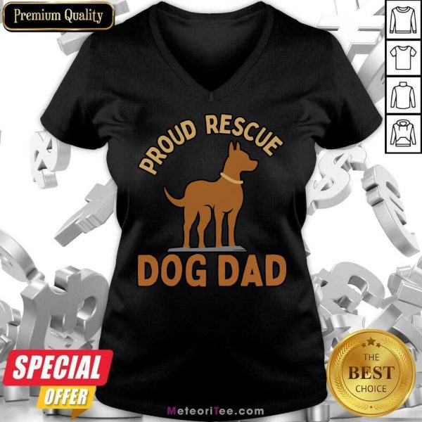 Proud Rescue Dobermann Dog Dad V-neck