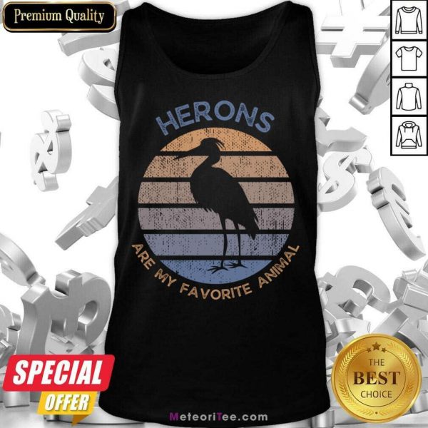 Herons Are My Favorite Animal Vintage Tank Top